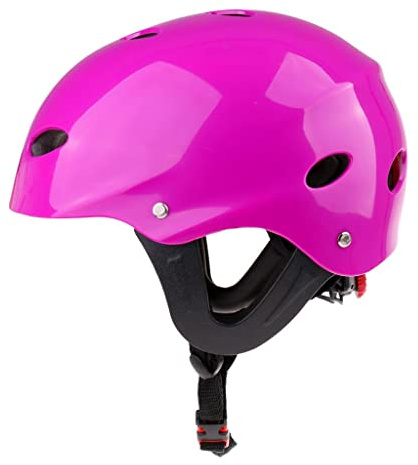 Casco de seguridad para deportes acuáticos, wakeboard, kayak, canoa, con protector de oídos, color morado, talla S