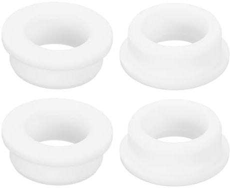 QUARKZMAN 4pz Guarnizioni in Gomma 1-9/16 (40mm) Foro di Perforazione, 1-3/16 (30mm) Foro ID Tappo Foro in Gomma di Silicone Bianco Guarnizione per Cablaggio, Automobilistico