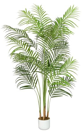 mcc direct Artificial Palm Tree, 140cm Tall Large Decorative Artificial Plant with Plastic Planter and Artificial Moss for House Bedroom Office Garden Store Decoration