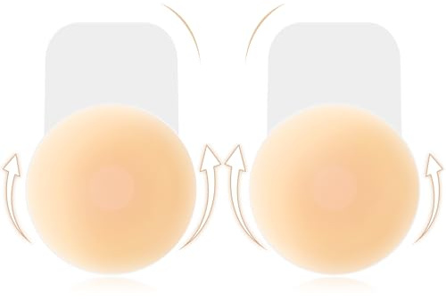 Brightdeal Adhésive en Silicone réutilisable Bra Push-up-Invisible, Auto-adhésif, Color pour Les Robes de soirée, Mariages et Hauts de Taille: C-D Coupe
