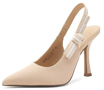 DREAM PAIRS Escarpins à bout fermé pour femme, Nu, 43 EU