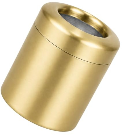 OKUMEYR Mini Bordssopkorg Rostfritt Stål Kompakt Guldskräpbehållare för Skrivbord Kök Badrum och Vardagsrum Lätt att Rengöra och Platsbesparande Design