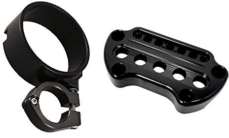 Shumo Support D'Instrument de Moto Housse de Relocalisation de Compteur de Vitesse pour Sportster 883 2004-2018 Housse de Relocalisation à Montage LatéRal