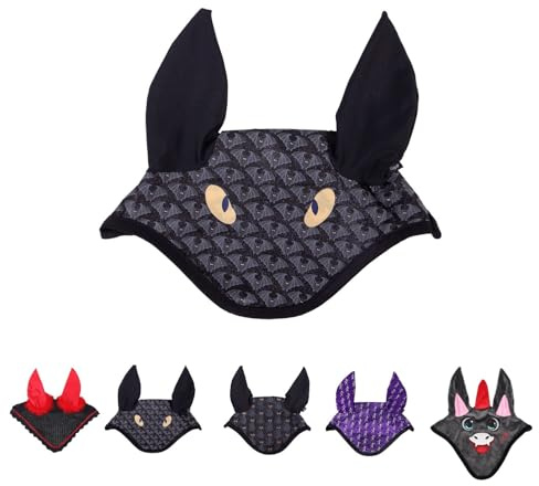netproshop Flughuva i halloweendesign storlek ponny full, storlek: full, färg: fladdermus