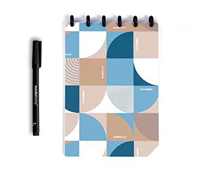 Modubooq Essential A5 – Carnet intelligent modulaire durable A5-32 pages modulaires avec technologie duratech3 – Lavable et écrit comme du papier