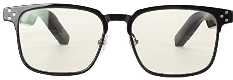 Smart Audio Glasses, Bluetooth 5.3 Open Ear Music Glasses con Doppi Altoparlanti Integrati, Blocco della Luce Blu, Impermeabili IPX4, Occhiali Intelligenti Professionali per Uomo