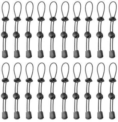 20 Stück Rucksack Wanderstockhalter, Wanderstock Befestigungs Schnalle, Verstellbare Wanderstock Elastische Kordel für Camping, Wandern, Bergsteigen, Trekking