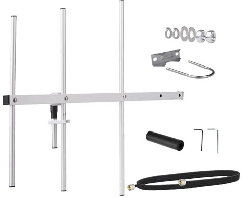Bingfu Antenne Yagi 3 Éléments Antenne UHF Exterieur 430-450 MHz Gain Élevé Alliage d'aluminium avec Câble de 3 m pour Système Radioamateur Radio Bidirectionnelle Radio Satellite Scanner
