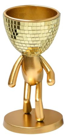 Fukamou Disco-Pflanztopf, Disco-Pflanzgefäß - Abstrakte Figur Blumentopf - Abstrakte Mann-Statu-e, Disco-Übertopf, Disco-Figur, Disco-Vasen- Für Innen-Übertopf