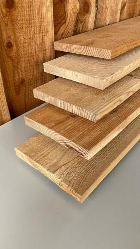 Glattkantbrett Lärche 15 x 2,5 cm - Länge 160 cm / 1,6 m Bauholz Schalung Sichtschutz (5 Stück)