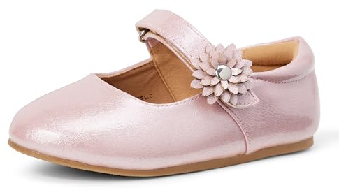 Amazon Essentials Mary Jane – Chaussures Plates Rose pailleté, Pointure 12 Petit Enfant