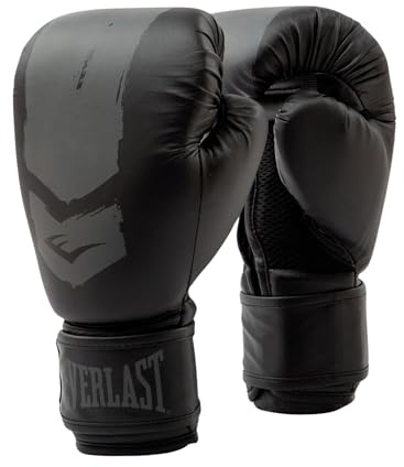 Everlast Prospect 2 6oz Kids Boxing Gloves (Ages 8-12) Black/Grey Boxing Gloves for Bags & Mitt Work, Soft Interior Lining, Hook & Loop System, and Ventilated Palms - Authentic Everlast Gear