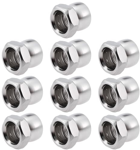 Briny River 10 tuercas de acero inoxidable M6 de seguridad antirrobo para equipos al aire libre, luces de calle, cámaras de vigilancia