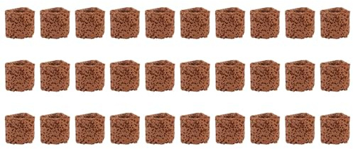 Healifty Anneaux de Fixation pour Plantes Aquatiques, Lot de 30 Pièces, Anneaux en Céramique Rouge Foncé, Support de Gravité pour Aquarium, Accessoires de Jardinage pour Aménagement