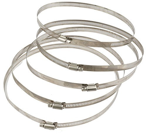 5 abrazaderas de tubo de acero inoxidable de 200 mm para conducto de conducto, abrazaderas ajustables para conducto de ventilador hidropónico en línea