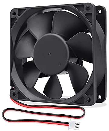 GDSTIME 24V Lüfter 120mm PC Computer lüfter 120 x 38mm Gehäuselüfter 12038 bürstenloser Lüfter 12CM PC-Gehäuse 3000 U/min für PSU Verstärker Projektor Spielkonsole TV Box