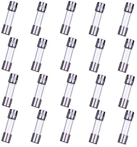 HUAREW F0.5AL250V 20 Stück 5x20mm flinke Glass icherung 0,5A 250V 0,2x0,78 Zoll zeitverzögerte Sicherung (Packung mit 20 Stück)