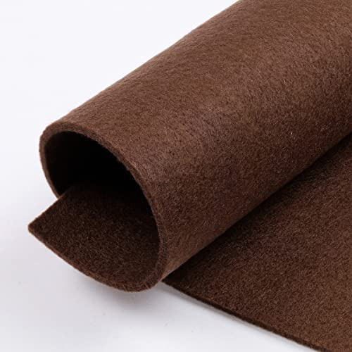 SPESSOR Filt SANT FELTER 3MM Storlek 50x36cm - 39 Färger Tillgängliga - Mycket hög kvalitet - Perfekt för Hobbistica (Brun)