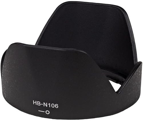 Lens Hood HB-N106 Compatible Nikon AF-P DX NIKKOR 18-55mm F3.5-5.6G VR & Nikon 1 Nikkor VR 10-100mm F/4.5-5.6 (MPIXO)