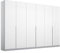 Rauch Möbel Alabama Drehtürenschrank Schrank Kleiderschrank Weiss Hochglanz/Grau, 6-türig, inkl. Zubehörpaket Premium, 3 Kleiderstangen, 6 Einlegeböden, 3 Schubkästen, BxHxT 271x210x54 cm
