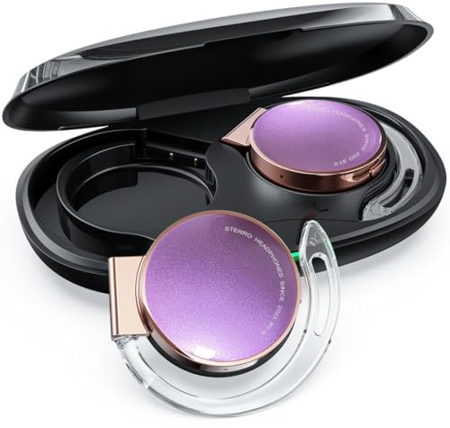 On Ear Kopfhörer Bluetooth V5.3, Open Ear Kopfhörer Kabellos Buetooth, Clip On Kopfhörer Sport Headset Bluetooth mit 4-Mikrofon, Comfort Fit Ohrhaken Ohrhörer