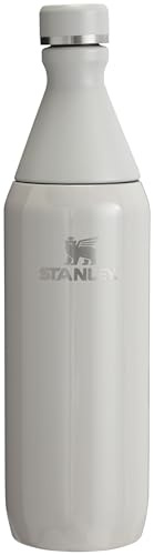 Stanley All Day Slim Bottle 20 oz | Twist On Lid with Leakproof Seal | Slim Design for Travel & Gym | Insulated Stainless Steel | BPA-Free | Ash
