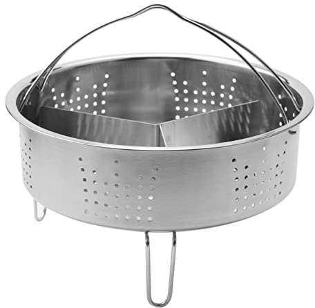 HVVENTY 3 pz/set di accessori per pentola a pressione cestello a vapore in acciaio con griglia per cottura a vapore per uova, divisore per cucina