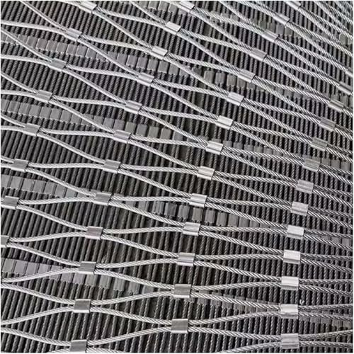 Rete flessibile della balaustra del cavo, Rete protettiva in acciaio inossidabile 304 for ringhiere for scale, balconi, rete di sicurezza, recinzione, maglia da 10/8/5 cm, diametro 2 mm(8cm,1x5m)