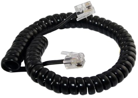 WKabnkn Cordon de combiné téléphonique RJ9 RJ11 4P4C enroulé pour des appels clairs et une durabilité 200 cm 300 cm