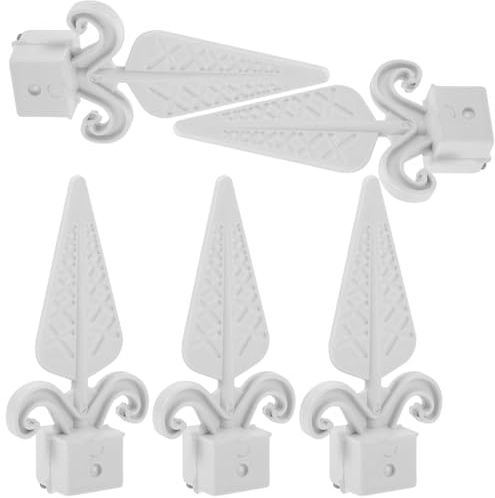Toddmomy 10 Pezzi Puntali per Recinzione Esterna Bianchi Accessori Decorativi per Giardino e Cancello Terminali per Palo Punta Appuntita per Sicurezza e Privacy per Cortili e Fattorie