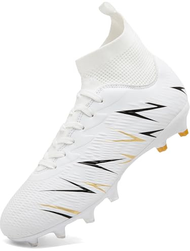 situkeke Chaussures de Football Hommes Crampons Enfant Spike Chaussure de Foot Garçon High Top Adolescents Chaussures de Sport Athlétisme Compétition
