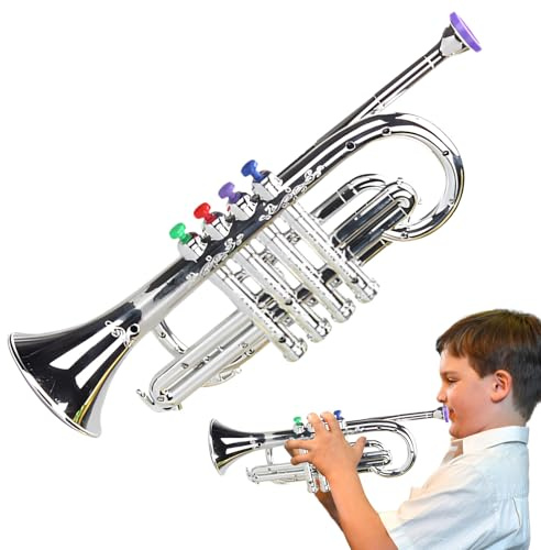 Strumento a tromba per bambini – strumento educativo musicale, aiuto musicale per genitori e bambini, strumento a fiato per principianti, strumento di apprendimento delle trombe, per l'uso domestico a