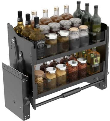 Skåpkorg med 2 nivåer 30 kg lastkapacitet utrymmesbesparande Sto korg för bar & Reurant 400 mm Cabi & Effektiv lösning