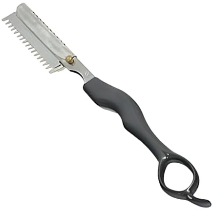 YNR Hair Thinning Comb - Razor Hair Cutting Styling Tool, Thinning Comb Hairdressing, Hair Shaper Thinning Layer Hair, Cutting Razor Steel Comb & Easy Blade Changing Mechanism