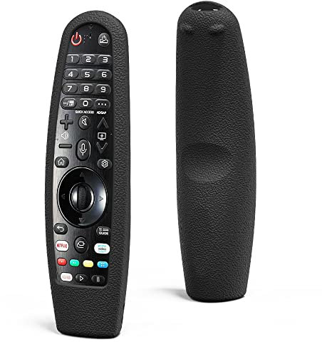Funda Mando Silicona Compatible con Mando LG AN-MR20GA AN-MR19BA AN-MR18BA AN-MR600 AN-MR650 Mando LG Smart TV Magic Control Remote Antideslizante Anticaída Negro