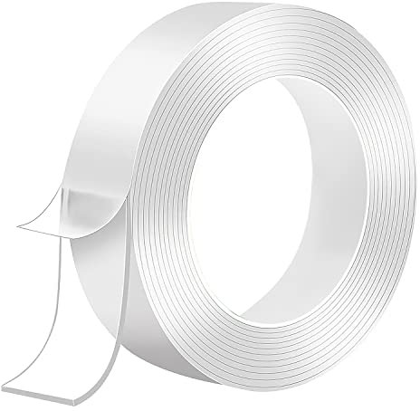 Gifoto Double Sided Adhesive Tape,Extra Strong Transparent Multi-purpose Non Trace, Reusable for Photo Carpets and Objects(3Metre x 2.3cm x 2mm)