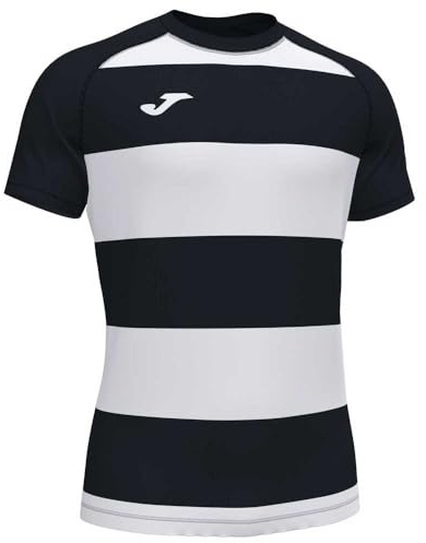 Joma - Camiseta Manga Corta prorugby II, Talla 2XL, Color Negro Blanco
