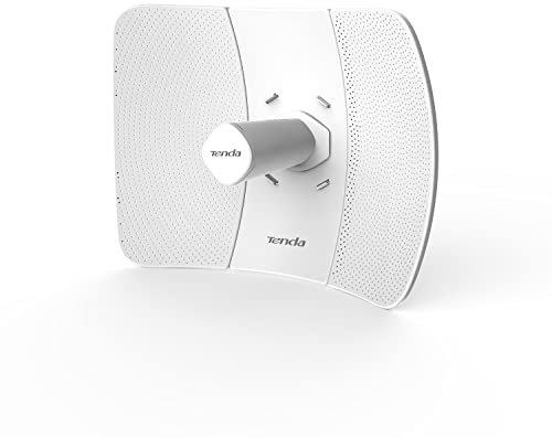 Tenda O8 Punto de Acceso Inalámbrico Exterior, 5GHz 23dBi 11ac Outdoor CPE, Soporte PoE Pasivo, Protección contra Rayos 6000V, Rango de Transmisión de 20+ km, Caja Resistente a la Intemperie IP65