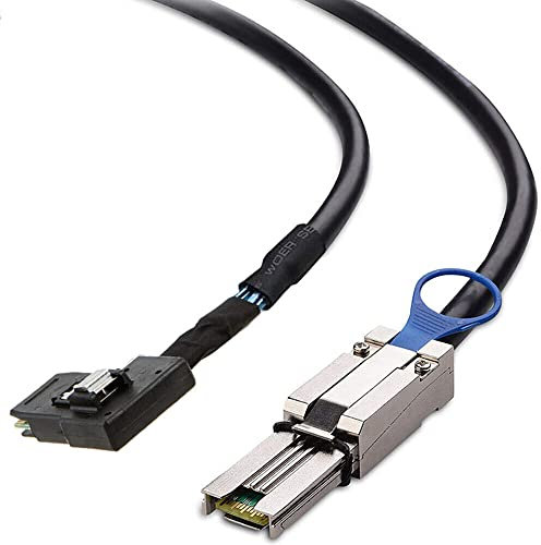 Allowish Mini SAS SFF-8087 Right to SAS SFF-8088 Server High-Speed Connection Cable (3m,Black)