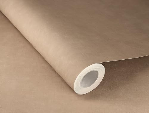 Rasch Tapet 330045 – enfärgad fibertapet i kamel med linneutseende, textilstruktur från Paraiso-kollektionen