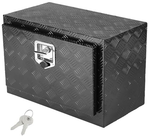 VEVOR Truckbox Werkzeugbox, Unterboden-Anhängerbox, Werkzeugkasten 610 x 430 x 460 mm Pickup-Aufbewahrungsbox, Aluminiumlegierung, 30 kg belastbarer Werkzeugkasten, abschließbare Aufbewahrungsbox