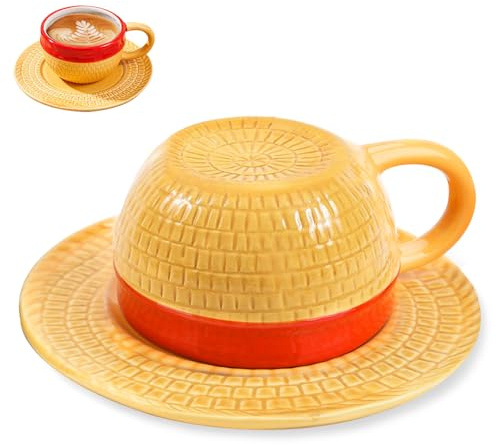 Violetfox Anime Tasse, Luffy Anime Keramik Kaffeetasse, Kreativ Cartoon Tassen, Tee Milch Tasse Geschenk für Weihnachten Geburtstag Jubiläum