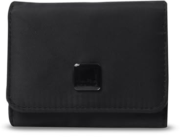 TOTTO - Cartera Mujer, Modelo Roxanne, con Sistema de Bloqueo RFID, Múltiples Organizadores, Billetera y Tarjeteros, Tamaño Compacto y Ligero, Cierre con Broche, Color Negro