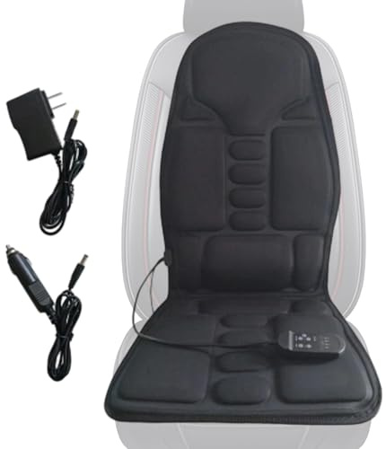 Mppchhn Cojín Masajeador Para Asiento - Masajeador Para Silla De Coche | Calefacción 5 Puntos para Adultos y Mayores en Climas Fríos para Hogar y Trabajo en Computadora
