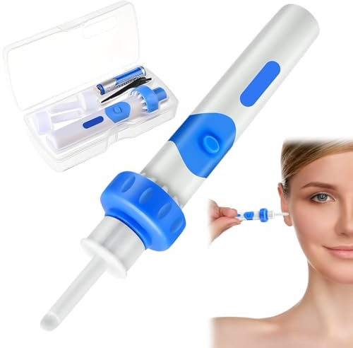 OIXYA Kit de retrait de cérumen, aspirateur oreille,nettoyeur d'oreilles, aspirateur automatique portable, nettoyant pour cérumen, sûr, confortable, doux - facile à utiliser