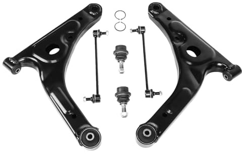 Control Arms with Ball Joints and Links Kit Wishbone Suspension Kit Front Lower Compatible with Ford Transit MK6 MK7 2000-2013 1438318 1553246 1451914 1495685
