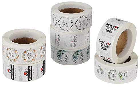HUSHUI 500 St Engelska Brevklistermärken, Snygga Gör-det-själv-etiketter för Bröllop och Födelsedagar, Perfekt för Presentdekoration, 2,5 Cm Diameter