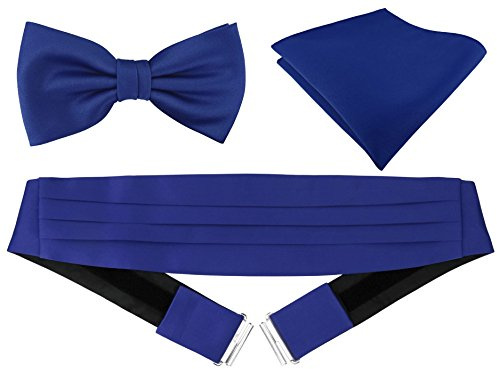 TigerTie kummerbund engångshandduk satin fluga i enfärgat Uni – skärpa bindel
