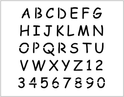 COMIC SANS Alphabet Stencil 1 Inch Computer Typeface Font Set Letters Sheet S847