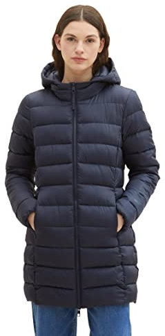 TOM TAILOR Denim Damen 1038551 Lightweight Steppmantel mit Kapuze, 10668-sky Captain Blue, XS